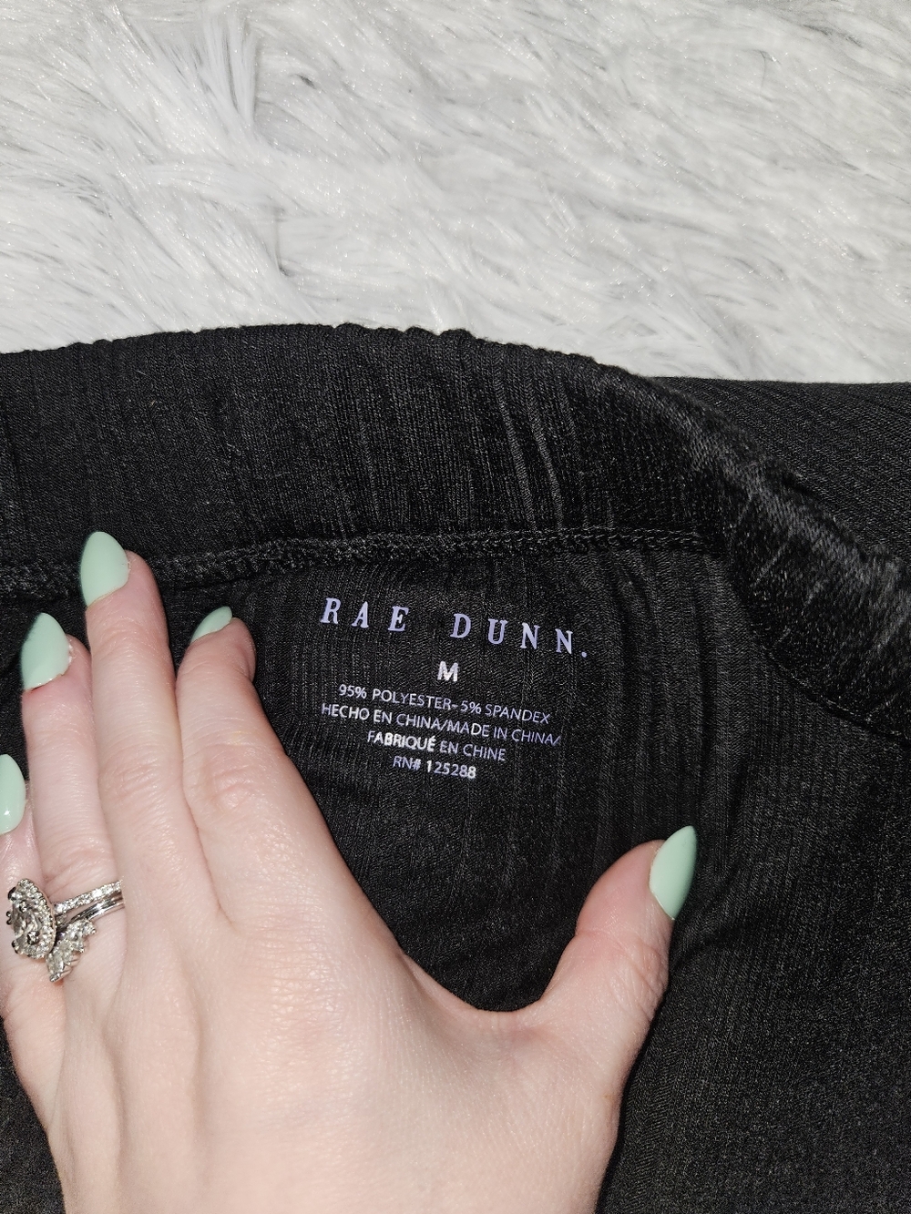 Rae Dunn BOO Halloween Sleep Shorts Medium | Black Lounge Pajama Shorts - Picture 4 of 4